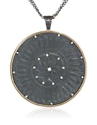 Page Sargisson Medallion Oxidized Diamond Necklace, 16"