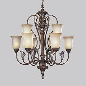 Progress Lighting Carmel Ceiling Chandelier P4087-55 Tuscany Crackle by Progress Lighting