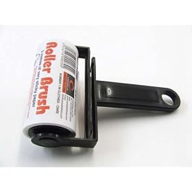 Black Trident Sticky Roller Brush 5m long roll of sticky paper with adhesive surface which can be torn off & thrown away once used. Designed for removing lint, dust & animal hair from clothes & upholstery
