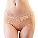 Ochine Women's Modal Mid Waist Sexy Lace Floral in Carry Buttock Briefs Underwear