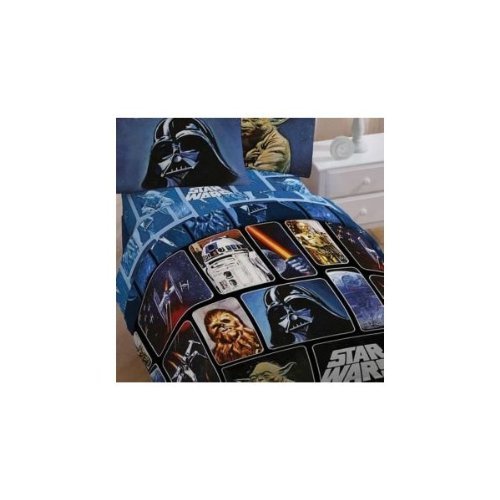 Star Wars 4pc Twin Bedding Set Comforter 3pc Sheet Set Darth Vader