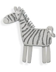 MMA Silver - Oxidized Zebra Pin/Pendant