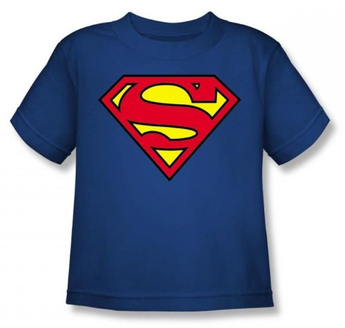  Superman - Classic Logo Juvy T-Shirt In Royal Blue