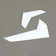 E-Flite Stabilizer/Fin Set, White: Blade 400