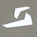 E-Flite Stabilizer/Fin Set, White: Blade 400