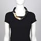 Three Piece Horn Ribbon Tie Collar