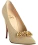 Christian Louboutin beige canvas 'Lola Flores' pumps