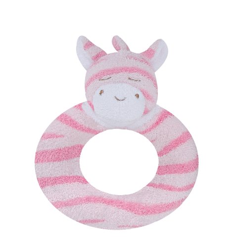 Angel Dear Ring Rattle, Pink Zebra