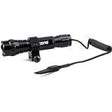 CISNO T6 LED 1000LM Tactical Flashlight With Mount Pressure Switch For Picatinny Rail