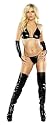 Exposed Black Liquid Onyx G-String Bikini Set -Exiting Hot! Wet Look