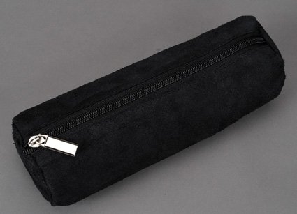 43056 Schlamperrolle Velourleder, schwarz