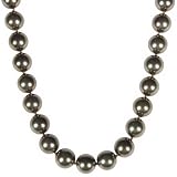Sterling Silver Dyed Olive-Green Mother-of-Pearl Knotted Necklace, 17