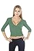 Hollywood Star Fashion Women's Button Up V Neck 3/4 Sleeves Knit Cardigan