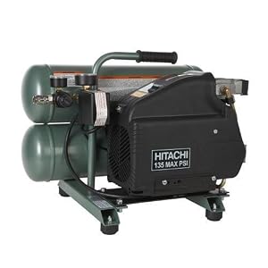 Factory-Reconditioned Hitachi EC89RHIT 1.35 HP 2.0�Peak, 4-Gallon Portable Electric Twin Stack Air... by 
