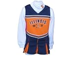 Toddler Illinois Fighting Illini 2piece Cheerleader Poly Jumper with Turtleneck
