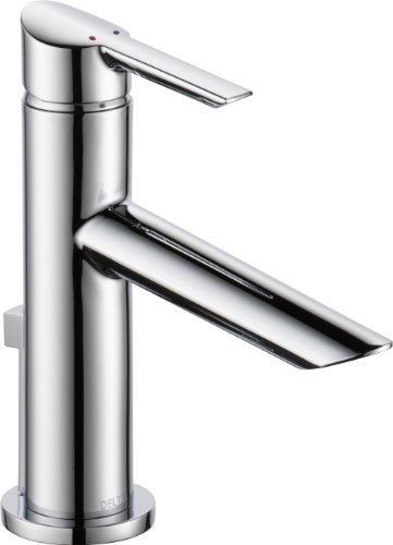 Delta Faucet 561LF-MPU Compel Single Hole with Single Handle and 4-Inch  Plate/Metal Pop-Up, Chrome