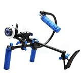 Camera Rig Set Camrig Shoulder Support Kit Mount With Two Handles and Follow Focus / 1/4'' and 3/8'' Standard Thread for DSLR Camera Such as: Canon EOS 60D 1D Canon 5D Mark II Fujifilm X-Pro1