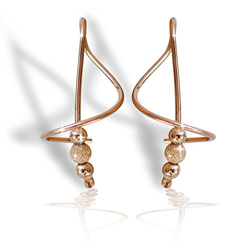 Earspiral Earrings 1XS2DI32GF with beads 14K Gold-filled