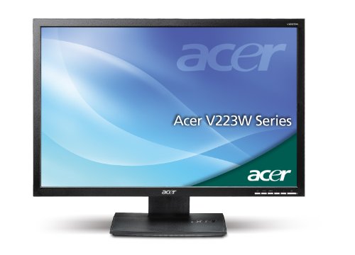 ACER V223PWbd 55,9 cm (22 Zoll) Widescreen TFT Monitor (LCD, VGA, 5ms Reaktionszeit) schwarz