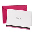 Trimmed Thank You Cards - Fuchsia