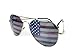 Goson American Flag Mirror Aviator Novelty Decorative Sunglasses (Silver/Gold Combo in Black Gift Box)
