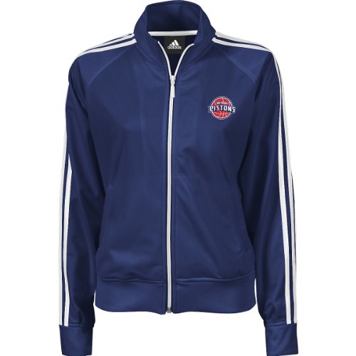 Adidas Detroit Pistons Women's 3-Stripe Track Jacket Large