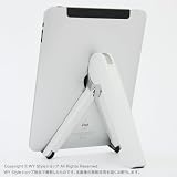 新しいiPad第3世代・iPad2対応！【WY Style】 Portable Folding Stand for iPad&ノートパソコン【携帯用収納ポーチ・液晶クリーナー付属】 WY-ANYSTANDWH　REGZA Tablet、ARROWS Tabにも対応(カラー：ホワイト)