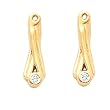18K Yellow Gold Diamond Earring Jackets - 0.06 Ct.