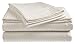 London Home Twin Size 400 Thread Count 100% Cotton Sateen Dobby Stripe Sheet Set -White