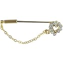 Gold Clear Rhinestone Heart Birthstones Jewelry