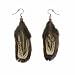 Trendy Silver-Tone Natural Feather Earrings
