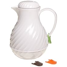 Adcraft SP-40WH 40 oz Capacity, White Insulated Beverage Server