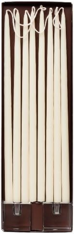 Creative Candles Cocktail Gift Set Hand-Dipped 12-Inch Thin Candles, Natural Beeswax, 4 Pairs plus 2 Holders