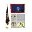 Guam 4ft x 6ft Flag telescoping Flagpole Base and Tassel