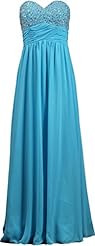 Strapless Backless Corset Empire   Waistline Chiffon Evening Dress/Prom Dress 