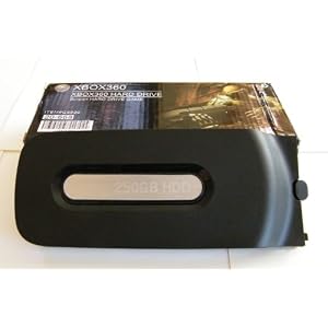 Black Xbox 360 250gb Hard Drive HDD 250 Gb Case