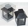 Large Boxed Lantern Holders - Clear Glass