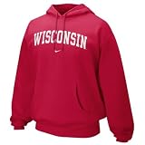 Nike Wisconsin Badgers Cardinal Arch Lettering Hoody Sweatshirt