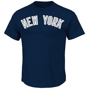 MLB New York Yankees Men's Short Sleeve Crew Neck Tee, Navy, Large