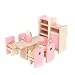 Aisster(TM) Wooden Furniture Dollhouse Miniature Pink Dining Room Set Children Toy by Aisster