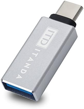 USB Type C Adapter,ITANDA Aluminum USB 3.1 Type C to USB 3.0 Adapter Converter w/ OTG for New Macbook 12inch, Chromebook Pixel, Nokia N1 Tablet, Nexus5X/6P and More - Silver