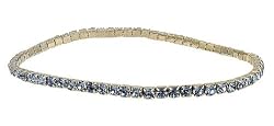 Anklet - A11 - Swarovski (tm) Crystal - Stretch ~ Lt. Sapphire (Blue)