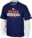 Denver Broncos -Navy- Upside Layered Long Sleeve T-Shirt