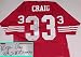 Roger Craig Hand Signed 49ers Throwback Red Jersey