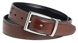 Nautica Men's 1 1/4 Leather Sport Reversible Belt, Tan/Black