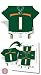 Set of 96 Miami Hurricanes Football JerseyNaps® Party Napkins NCAA College Athletics