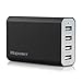 Power Adapter,Mopower 36 Watt/7.2A Portable 4 USB Desktop Charger Travel Charger with Auto Detect Technology for iPhone 6 5S 4S,iPad,Apple Watch,iPod,Samsung,LG and more Black