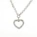 14k White Gold Diamond Heart Anklet