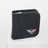 Corvette 1502 C5 Black Leather Zip 14 CD Holder