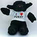 Plush Black Sheep with I Love Furby T-shirt